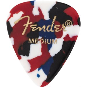 FENDER - Médiators en celluloïd moyen - Confetti - ensemble de 12 pick